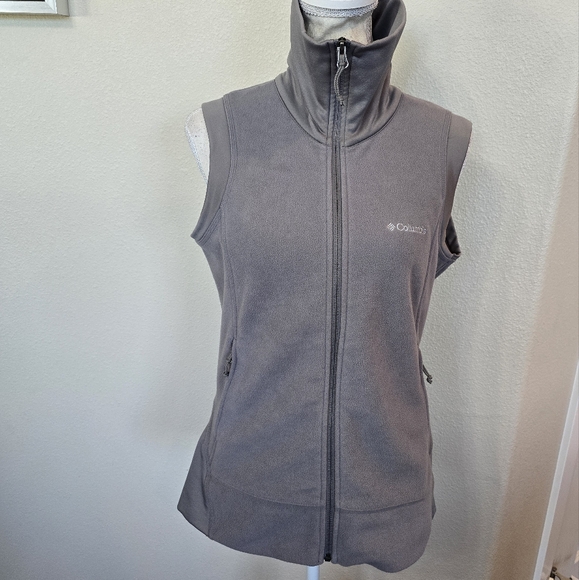 Columbia Women's Benton Springs Vest Fleece Gray Jacket Size Medium - Picture 2 of 16